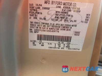 Zdjęcie 15 z 15 samochodu: 2005 MERCURY MARINER VIN:4M2YU56135DJ09776 - miniatura