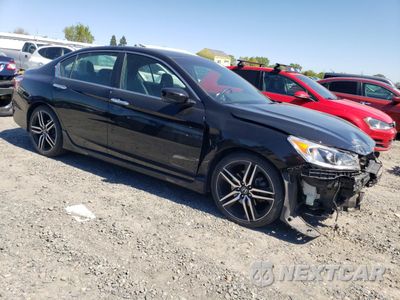 Czwarte zdjęcie samochodu z boku: 2017 HONDA ACCORD SPORT VIN:1HGCR2F55HA168290 - miniatura