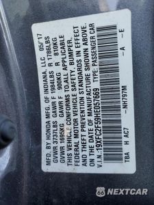 Zdjęcie 14 z 14 samochodu: 2017 HONDA CIVIC LX VIN:19XFC2F59HE057669 - miniatura