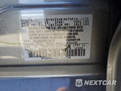 Zdjęcie 13 z 13 samochodu: 2023 NISSAN SENTRA SV VIN:3N1AB8CV5PY314718 - miniatura