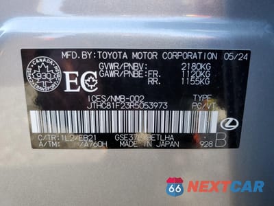 Zdjęcie 13 z 14 samochodu: 2024 LEXUS IS 300 VIN:JTHC81F23R5053973 - miniatura