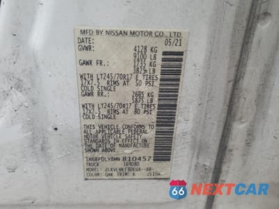 Zdjęcie 13 z 14 samochodu: 2021 NISSAN NV 2500 S VIN:1N6BF0LY8MN810457 - miniatura
