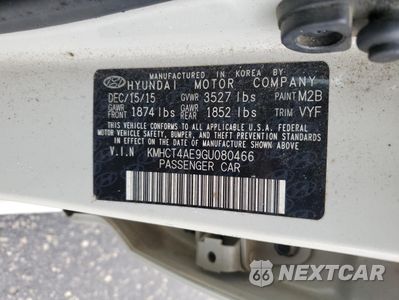Zdjęcie 13 z 13 samochodu: 2016 HYUNDAI ACCENT SE VIN:KMHCT4AE9GU080466 - miniatura