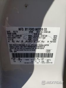 Zdjęcie 15 z 15 samochodu: 2012 FORD ESCAPE LIMITED VIN:1FMCU0E76CKC41945 - miniatura
