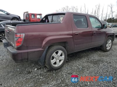 Trzecie zdjęcie samochodu z tyłu: 2012 HONDA RIDGELINE RTL VIN:5FPYK1F5XCB454890 - miniatura