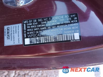 Zdjęcie 13 z 13 samochodu: 1997 PORSCHE BOXSTER VIN:WP0CA2985VS622720 - miniatura