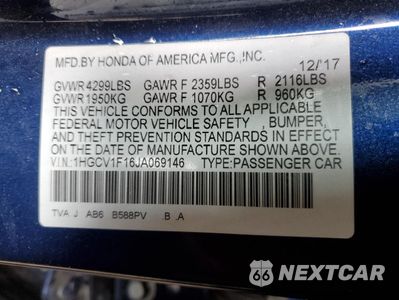 Zdjęcie 13 z 14 samochodu: 2018 HONDA ACCORD LX VIN:1HGCV1F16JA069146 - miniatura