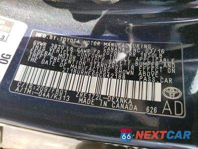 Zdjęcie 12 z 12 samochodu: 2016 TOYOTA COROLLA LE VIN:2T1BURHE6GC642188 - miniatura