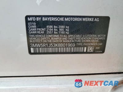 Zdjęcie 13 z 13 samochodu: 2019 BMW 330I VIN:3MW5R1J53K8B01969 - miniatura