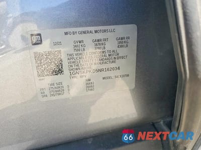 Zdjęcie 13 z 13 samochodu: 2022 CHEVROLET TAHOE K1500 Z71 VIN:1GNSKPKD5NR162034 - miniatura