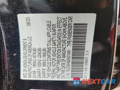 Zdjęcie 12 z 12 samochodu: 2024 ACURA INTEGRA A-SPEC TECH VIN:19UDE4H62RA010461 - miniatura