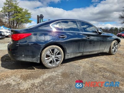 Trzecie zdjęcie samochodu z tyłu: 2014 INFINITI Q50 PREMIUM VIN:JN1BV7AR1EM686942 - miniatura