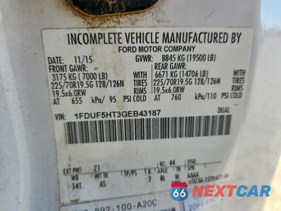 Zdjęcie 12 z 12 samochodu: 2016 FORD F550 SUPER DUTY BUCKET TRUCK VIN:1FDUF5HT3GEB43187 - miniatura