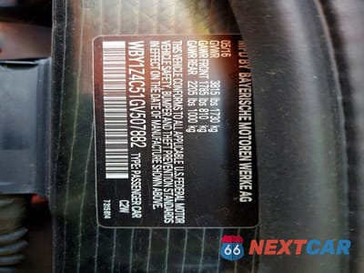 Zdjęcie 14 z 14 samochodu: 2016 BMW I3 REX VIN:WBY1Z4C51GV507882 - miniatura