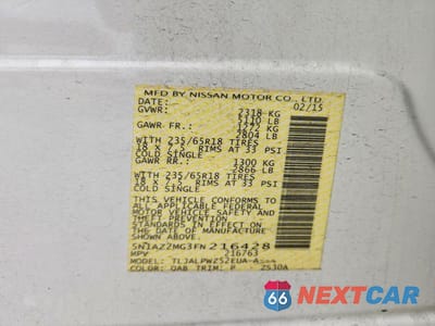 Zdjęcie 13 z 13 samochodu: 2015 NISSAN MURANO S VIN:5N1AZ2MG3FN216428 - miniatura