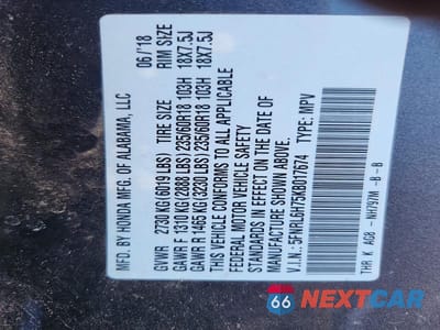 Zdjęcie 13 z 13 samochodu: 2019 HONDA ODYSSEY EX-L VIN:5FNRL6H75KB017674 - miniatura