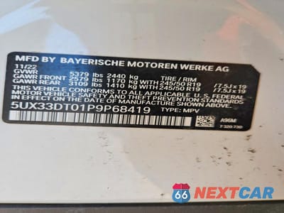 Zdjęcie 14 z 14 samochodu: 2023 BMW X4 XDRIVE30I VIN:5UX33DT01P9P68419 - miniatura