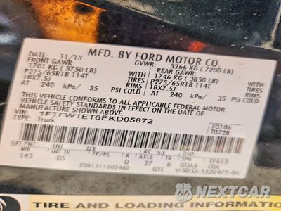 Zdjęcie 12 z 12 samochodu: 2014 FORD F150 SUPERCREW VIN:1FTFW1ET6EKD05872 - miniatura