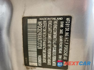 Zdjęcie 12 z 12 samochodu: 2008 PORSCHE BOXSTER S VIN:WP0CB298X8U731728 - miniatura