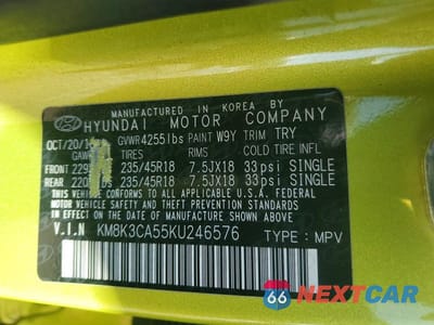 Zdjęcie 13 z 13 samochodu: 2019 HYUNDAI KONA LIMITED VIN:KM8K3CA55KU246576 - miniatura