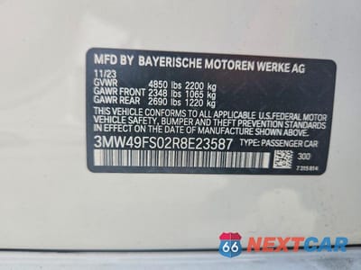 Zdjęcie 13 z 13 samochodu: 2024 BMW M340I VIN:3MW49FS02R8E23587 - miniatura