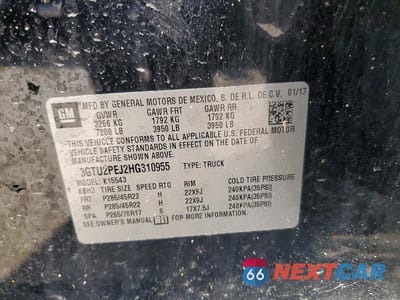 Zdjęcie 12 z 12 samochodu: 2017 GMC SIERRA K1500 DENALI VIN:3GTU2PEJ2HG310955 - miniatura