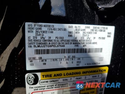 Zdjęcie 13 z 14 samochodu: 2023 LINCOLN NAVIGATOR BLACK LABEL VIN:5LMJJ2TG9PEL07646 - miniatura