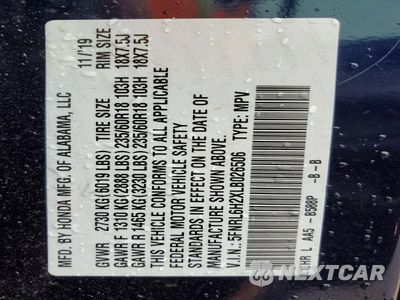 Zdjęcie 13 z 13 samochodu: 2020 HONDA ODYSSEY LX VIN:5FNRL6H2XLB026506 - miniatura