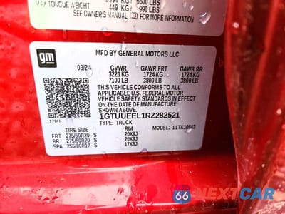Zdjęcie 13 z 13 samochodu: 2024 GMC SIERRA K1500 AT4 VIN:1GTUUEEL1RZ282521 - miniatura