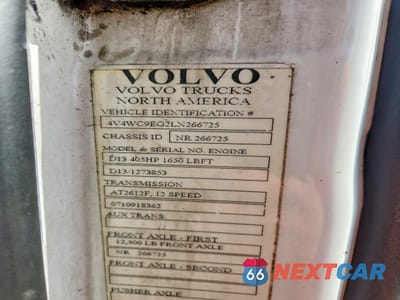 Zdjęcie 10 z 10 samochodu: 2020 VOLVO VNR SEMI TRUCK VIN:4V4WC9EG2LN266725 - miniatura