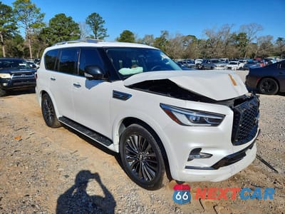 Czwarte zdjęcie samochodu z boku: 2021 INFINITI QX80 LUXE VIN:JN8AZ2AD9M9861366 - miniatura