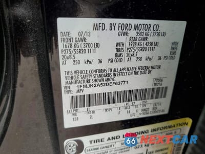 Zdjęcie 13 z 13 samochodu: 2013 FORD EXPEDITION EL LIMITED VIN:1FMJK2A52DEF63771 - miniatura