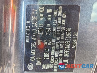 Zdjęcie 12 z 12 samochodu: 2020 KIA FORTE LXS VIN:3KPF24AD8LE186976 - miniatura