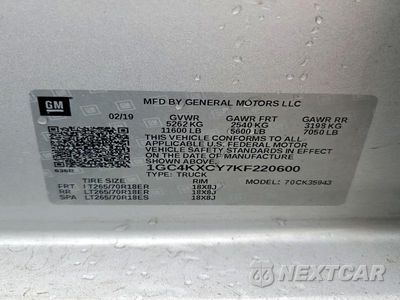 Zdjęcie 12 z 12 samochodu: 2019 CHEVROLET SILVERADO K3500 LTZ VIN:1GC4KXCY7KF220600 - miniatura