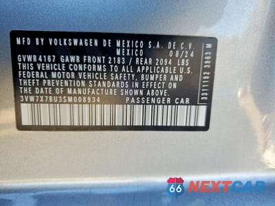 Zdjęcie 13 z 13 samochodu: 2025 VOLKSWAGEN JETTA SE VIN:3VW7X7BU3SM008934 - miniatura