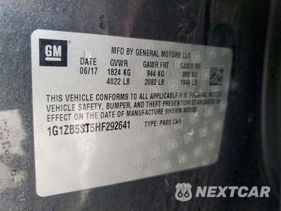 Zdjęcie 12 z 12 samochodu: 2017 CHEVROLET MALIBU LS VIN:1G1ZB5ST5HF292641 - miniatura