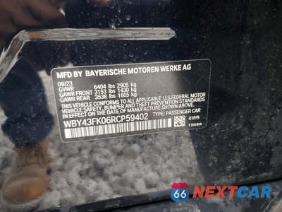Zdjęcie 13 z 13 samochodu: 2024 BMW I5 M60 VIN:WBY43FK06RCP59402 - miniatura