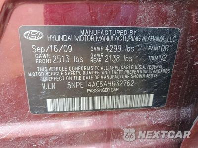 Zdjęcie 23 z 24 samochodu: 2010 HYUNDAI SONATA GLS VIN:5NPET4AC6AH632762 - miniatura