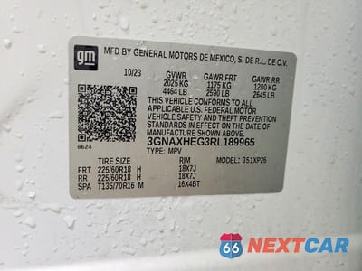 Zdjęcie 13 z 13 samochodu: 2024 CHEVROLET EQUINOX LS VIN:3GNAXHEG3RL189965 - miniatura