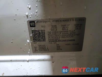 Zdjęcie 13 z 14 samochodu: 2022 CHEVROLET BLAZER 3LT VIN:3GNKBJRS1NS156696 - miniatura