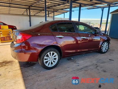 Trzecie zdjęcie samochodu z tyłu: 2012 HONDA CIVIC EXL VIN:19XFB2F95CE327334 - miniatura