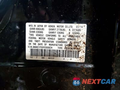 Zdjęcie 12 z 12 samochodu: 2015 ACURA RLX TECH VIN:JH4KC1F55FC000624 - miniatura