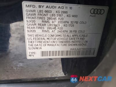 Zdjęcie 13 z 13 samochodu: 2017 AUDI Q7 PREMIUM PLUS VIN:WA1LAAF78HD036053 - miniatura