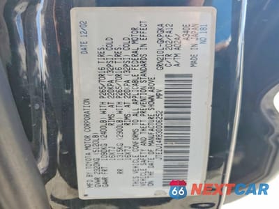 Zdjęcie 13 z 13 samochodu: 2003 TOYOTA 4RUNNER SR5 VIN:JTEZU14R830006252 - miniatura