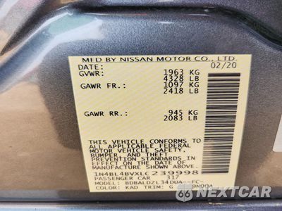 Zdjęcie 12 z 13 samochodu: 2020 NISSAN ALTIMA 2.5 S VIN:1N4BL4BVXLC239998 - miniatura