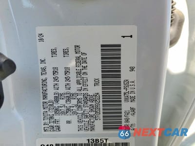 Zdjęcie 12 z 12 samochodu: 2025 TOYOTA TUNDRA SR VIN:5TFKB5DB9SX252254 - miniatura