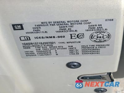 Zdjęcie 13 z 13 samochodu: 2008 GMC ACADIA SLE VIN:1GKER13718J307021 - miniatura