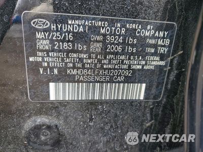 Zdjęcie 12 z 13 samochodu: 2017 HYUNDAI ELANTRA LIMITED VIN:KMHD84LFXHU207092 - miniatura