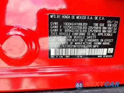 Zdjęcie 13 z 13 samochodu: 2025 HONDA HR-V SPORT VIN:3CZRZ1H52SM702558 - miniatura