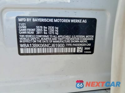 Zdjęcie 12 z 13 samochodu: 2022 BMW M550XI VIN:WBA13BK06NCJ61900 - miniatura
